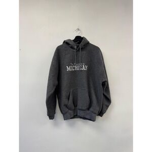 Michigan Wolverines Hoodie Sweatshirt XL Gray NCAA Football Jones & Mitchell